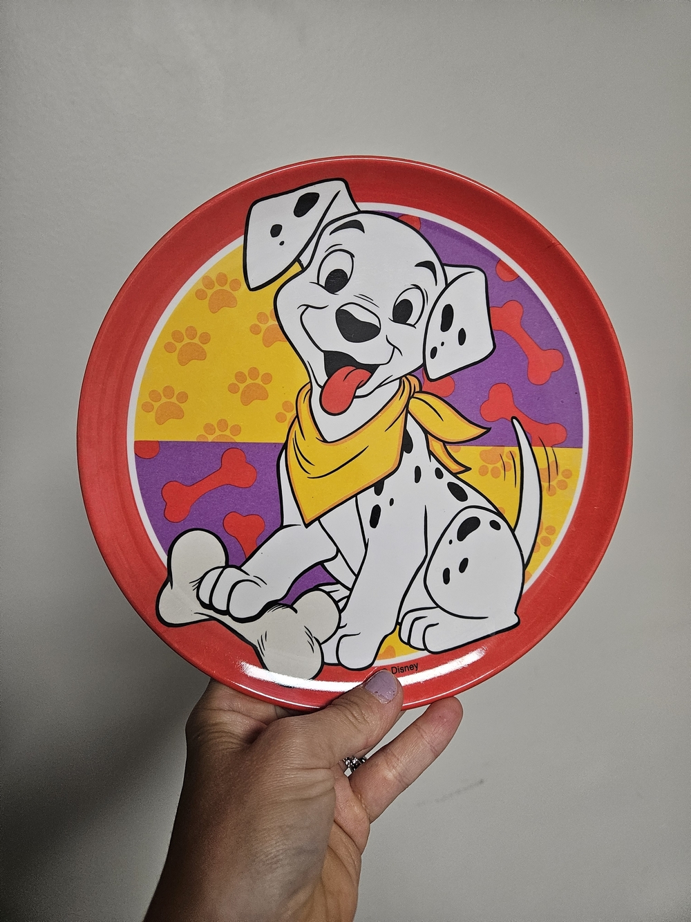 Vintage Disney Kids Melamine Dalmatian Plate